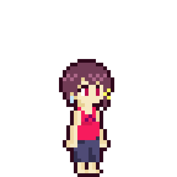 レイン（キャミソール姿）のドット絵スプライト